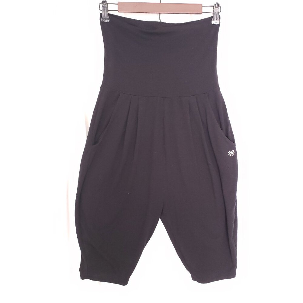 Forever 21 Black Mc Hammer Baggy with Wide Band Yoga Shorts Knee High Size XS